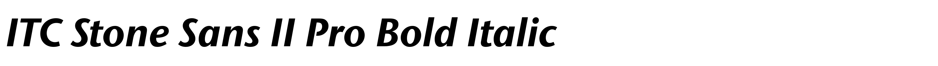 ITC Stone Sans II Pro Bold Italic